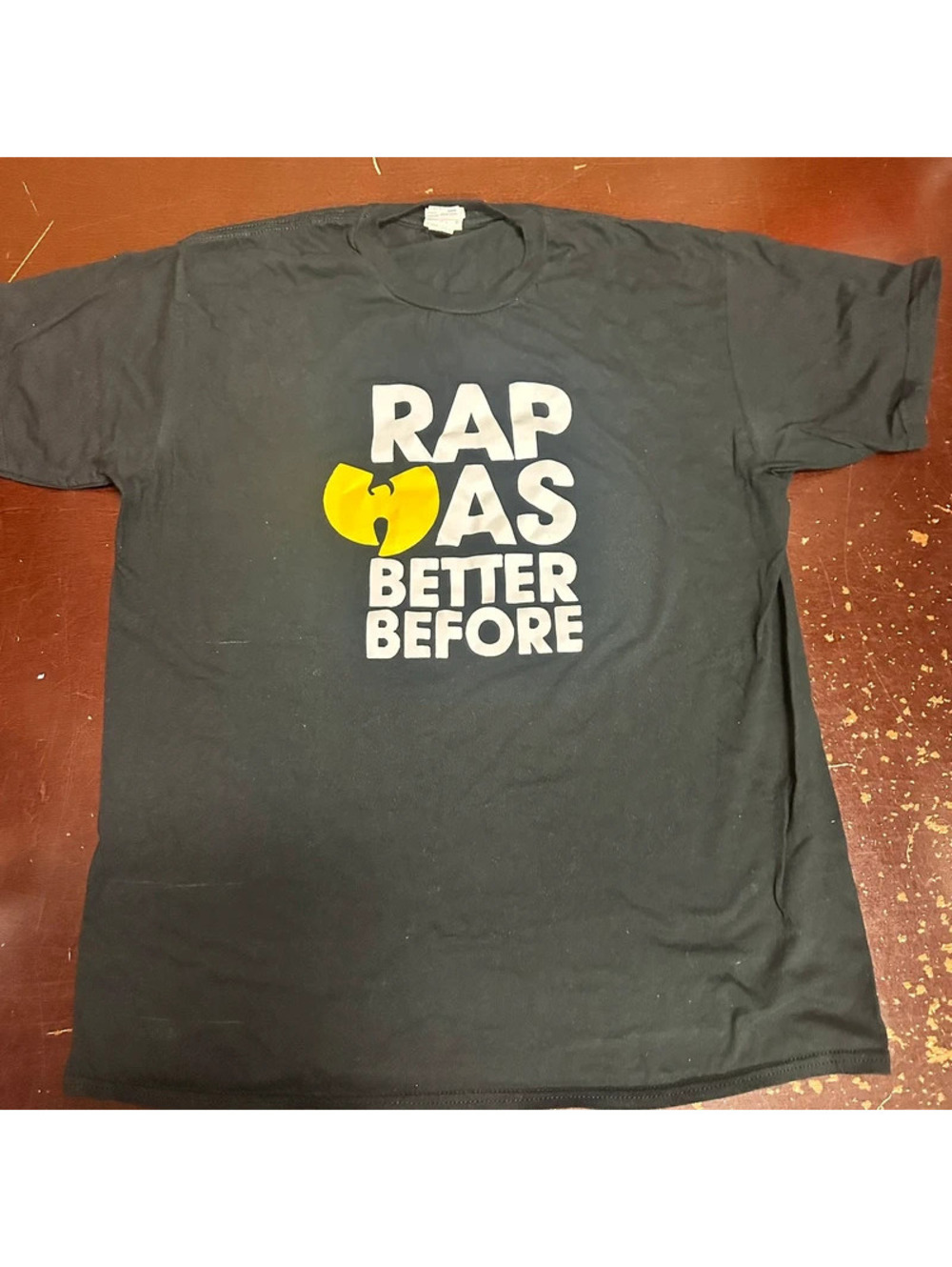 Hiphop WuTang Rap was better men’s black short sleeve T-shirt, XL